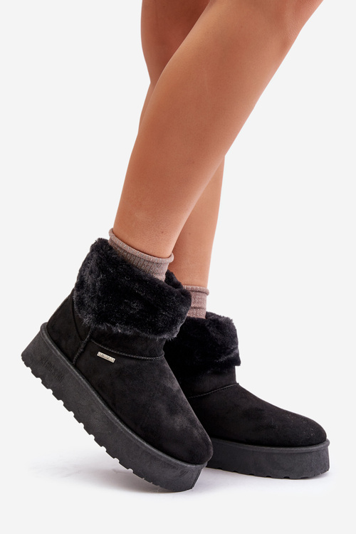 Снігові черевики на платформі з хутром Big Star OO274A108 Black