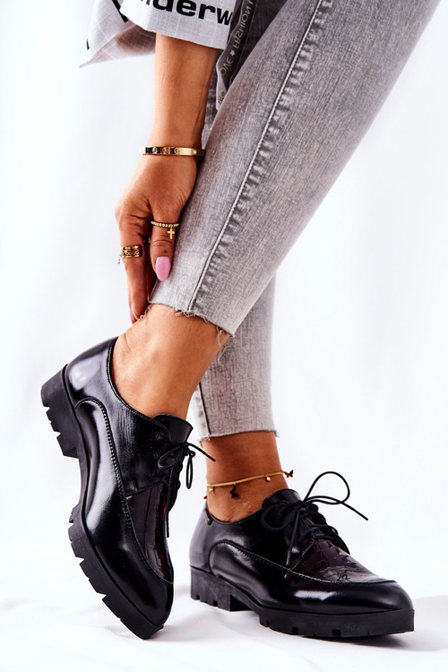 Шкіряні напівчеревики Monnari M73/1 Чорні