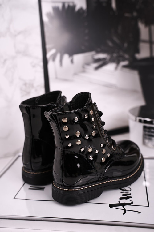 Дитячі утеплені черевики Shiny Black Fame