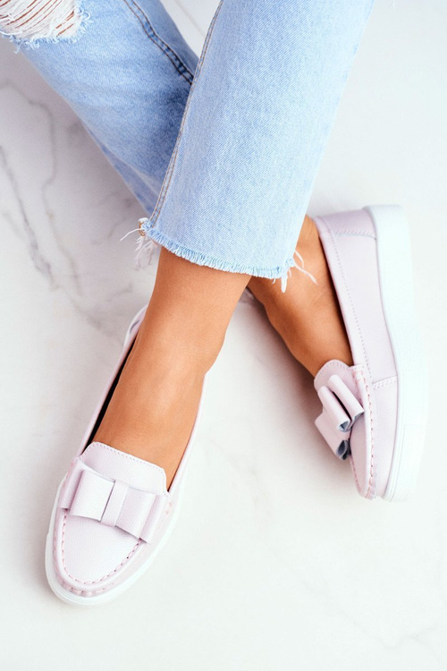 Мокасини жіночі шкіряні рожеві Lovren