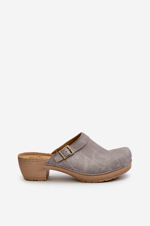 Жіночі туфлі на низькому каблуці Inblu BL000004 сірі