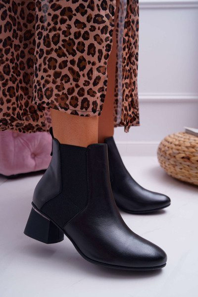 Жіночі шкіряні черевики Laura Messi Black 2034