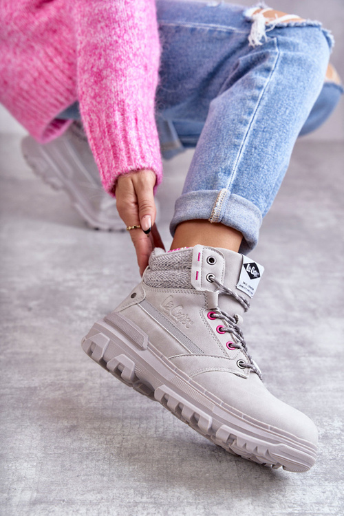 Жіночі теплі черевики Lee Cooper LCJ-22-01-1373 сірі