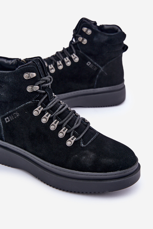 Чоловічі замшеві утеплені чоботи Big Star OO174187 Чорні