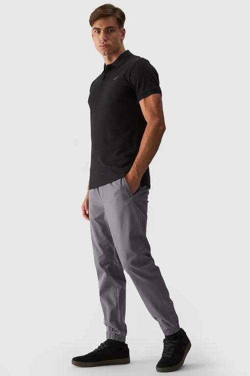 Чоловіча звичайна сорочка поло з логотипом 4F чорна 4FWMM00TPTSM316-20S