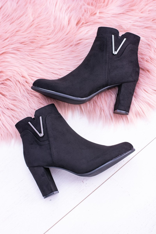 Чорні чоботи на шпильці Sergio Leone, замшеві Valentia