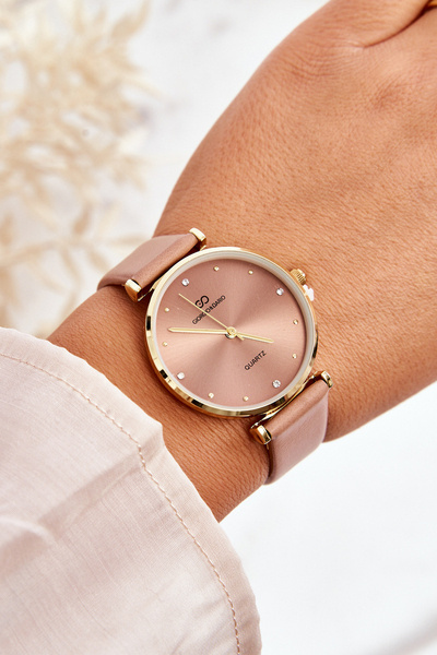 Жіночий годинник зі шкіряним ремінцем Giorgio & Dario GDM230411 світло-коричневий