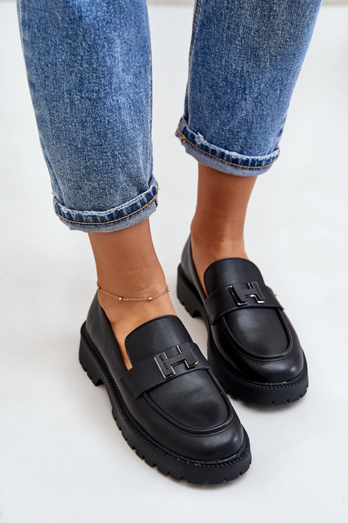 Жіночі мокасини з екошкіри Vinceza 62187 Чорні