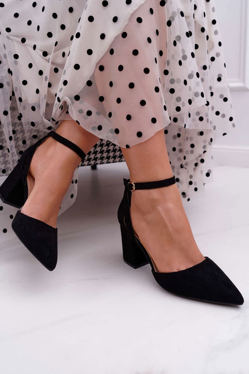 Жіночі босоніжки на високих підборах Чорні Samantha