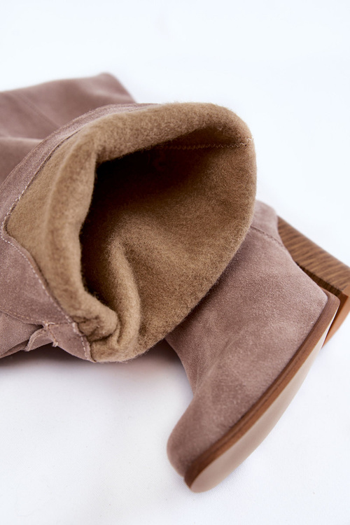 Жіночі замшеві чоботи Lewski 2833 сірі