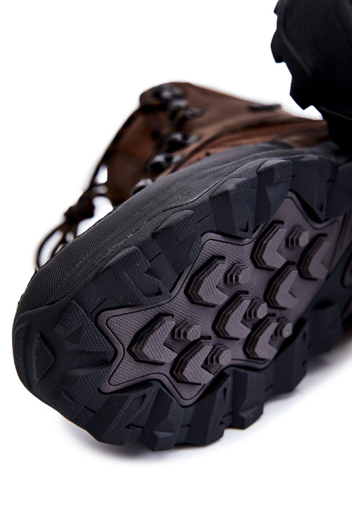 Чоловічі теплі трекінгові кросівки Cross Jeans KK1R4019C Темно-коричневі