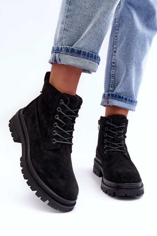 Замшеві черевики Trapper на флісовій підкладці Black Alden