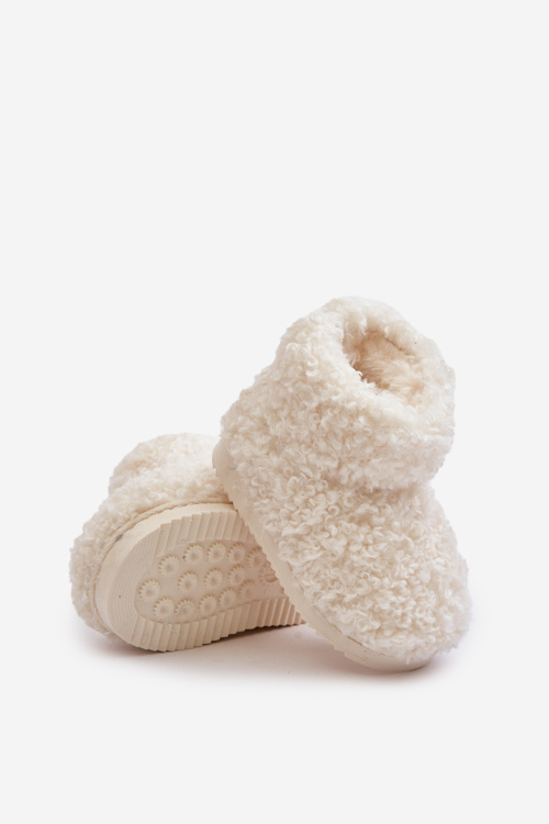 Дитячі снігові черевики з хутром Ягняти світло-бежевий Mevael