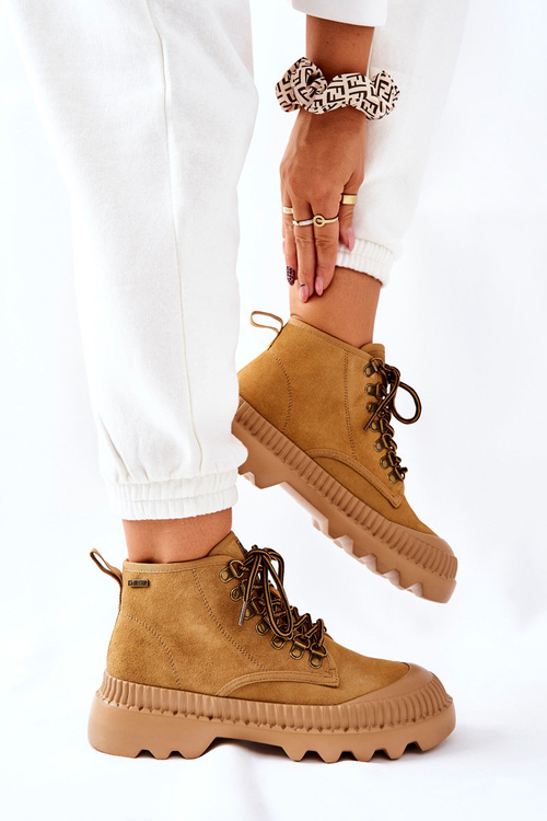 Шкіряні черевики Trapper Big Star II274366 Camel