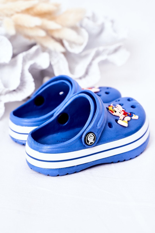 Дитячі поролонові тапочки Crocs Blue Lazy Day