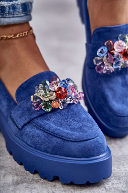 Жіночі замшеві туфлі з декором Blue Britt