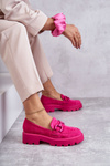 Жіночі замшеві туфлі на платформі Pink Gunn