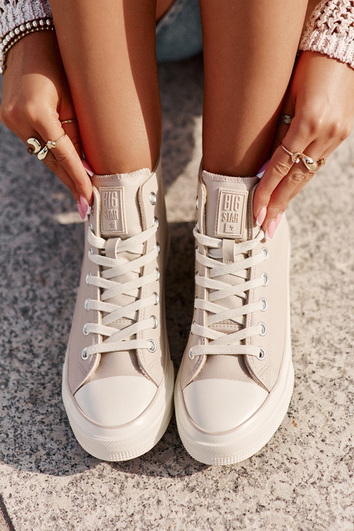 Жіночі утеплені кросівки з еко шкіри рожеві Big Star OO274933