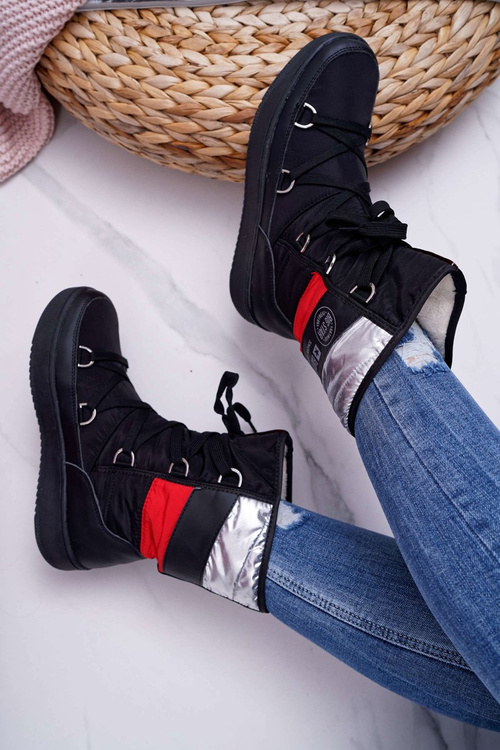 Жіночі черевики Снігові черевики Фліс Утеплені Big Star Чорні EE274656