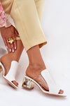 Жіночі Сандалі На Каблуку Білі Tessira