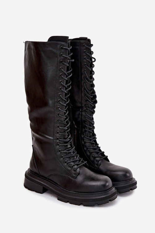 Жіночі зимові черевики Glany з еко-шкіри чорні Selvina