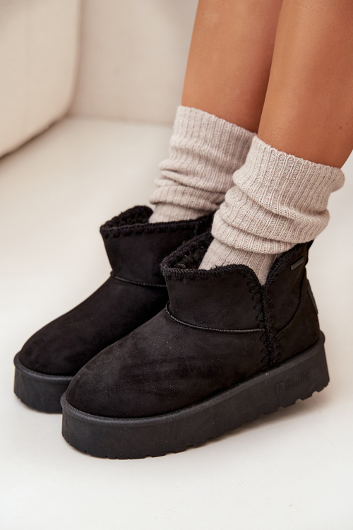 Жіночі Снігоступи На Платформі З Швами Big Star SS274128 Чорні