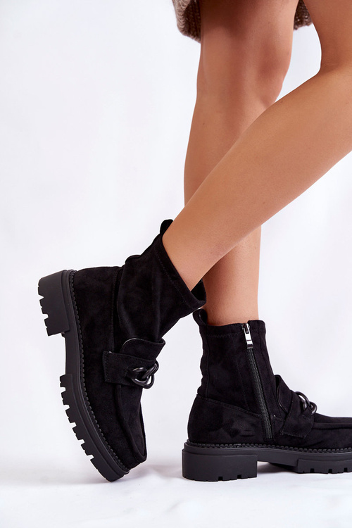 Жіночі замшеві черевики La.Fi 250042B-SU Чорні