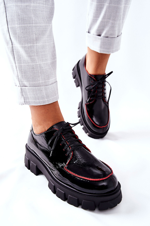 Жіночі шкіряні броги Maciejka Black 5074A-01