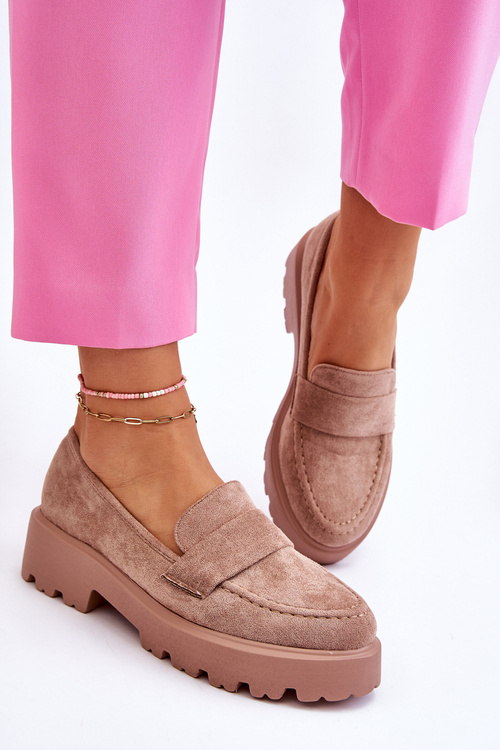 Класичні замшеві лофери Лофери бежевого кольору Corrin