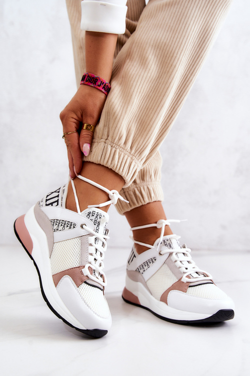 Спортивне взуття Кросівки на танкетці білі Lorey