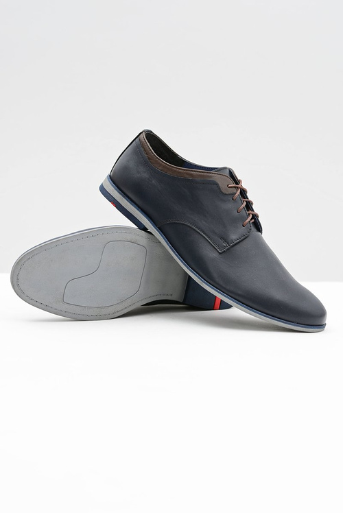 Чоловічі темно-сині шкіряні напівчоботи Gianni