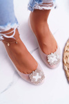 Лу Бу | Біла гумова балерина Meliski Балерини Zircons Palita