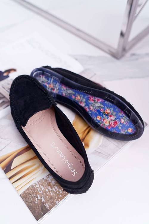 Жіночі замшеві мокасини Sergio Leone Winted Black