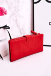 Великий жіночий гаманець з додатковим місцем для карток, червоний