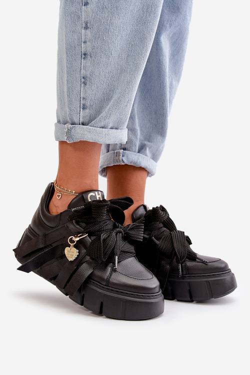 Жіночі шкіряні кросівки з декором CheBello 4292 Бежеві