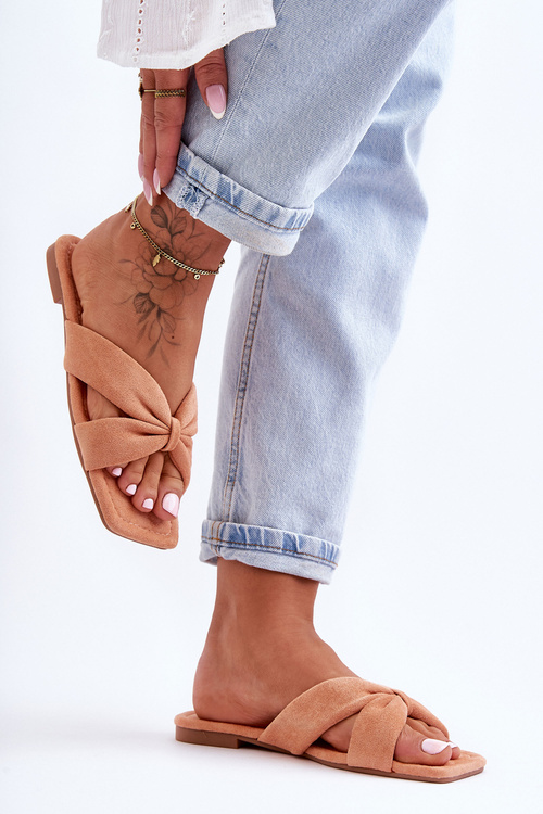 Жіночі оксамитові тапочки оранжево-ванільне небо