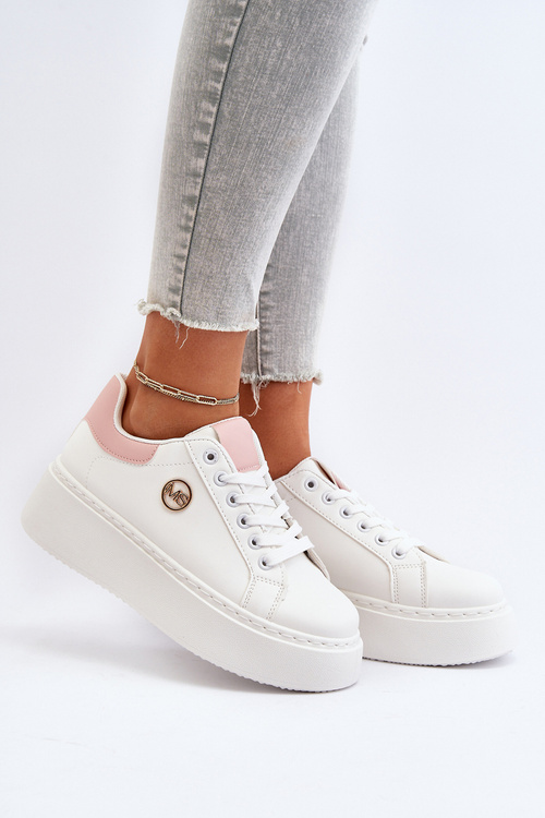 Жіночі кросівки на платформі білі Eshen