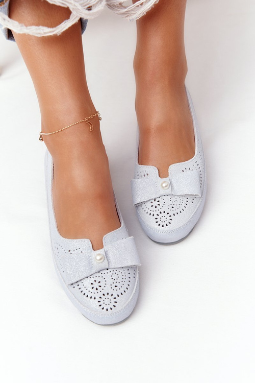 Жіночі шкіряні балетки RIO FLORE Eco-Friendly Light Blue