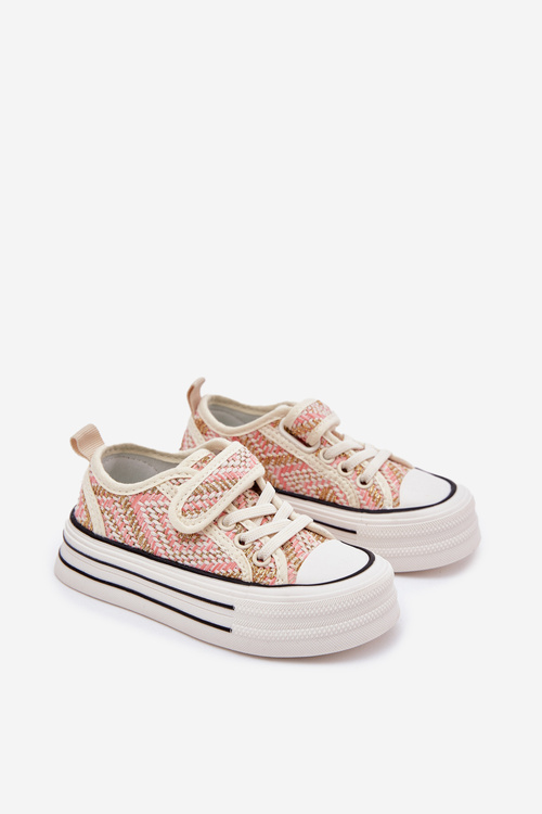 Дівочі Кросівки На Липучках Рожеві Zelina