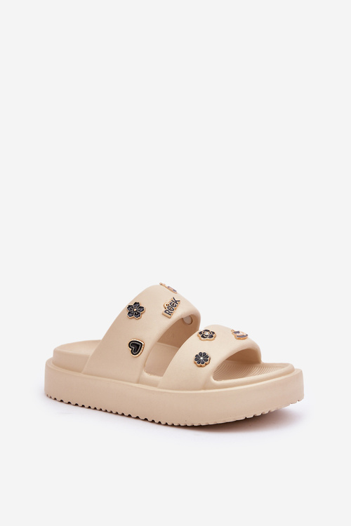 Жіночі Пінні Сандалі З Декораціями Бежеві Ravanala