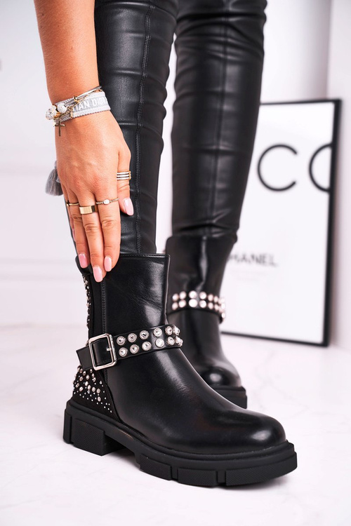 Чоботи жіночі чорні Giuliana