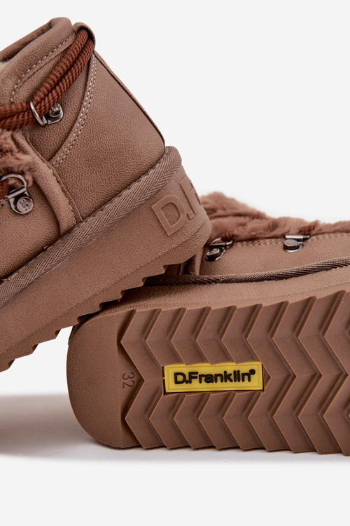 Дитячі Юнацькі Снігові Черевики З Мехом DFranklin DFSH370011 Коричневі
