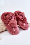 Жіночі хутряні сліпони з помпоном рожеві Noemi