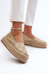 Жіночі мереживні еспадрільї на платформі Gold Elarose