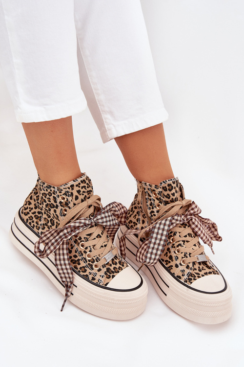 Жіночі Кросівки З Стрічкою І Блискавкою На Платформі Пантерка Мавара