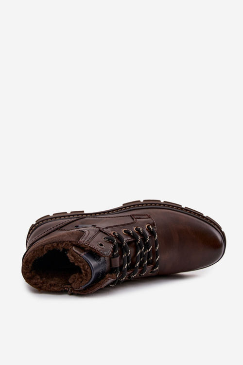 Чоловічі утеплені черевики Wrangler 20253034.IKU Темно-коричневі