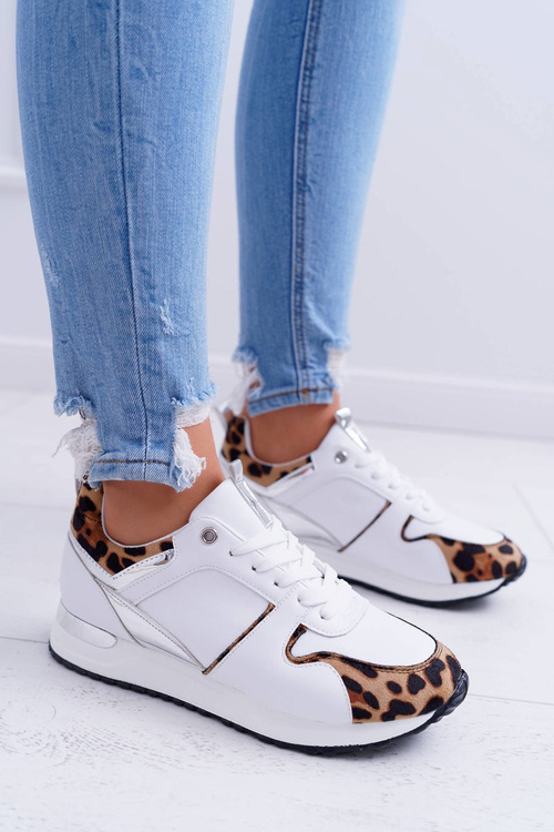 Спортивні жіночі камуфляжні туфлі Fippo білого кольору