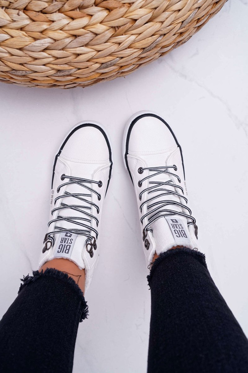 Жіночі високі білі утеплені кросівки Big Star EE274411