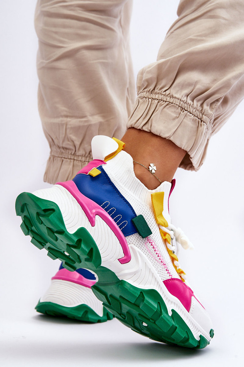 Жіночі кросівки біло-зелені Keaton