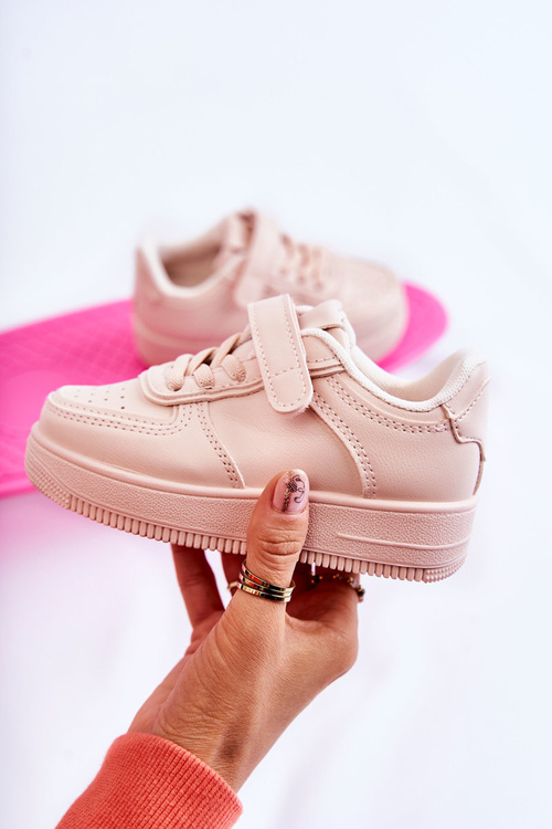 Дитяче спортивне взуття на липучці рожеве Elike